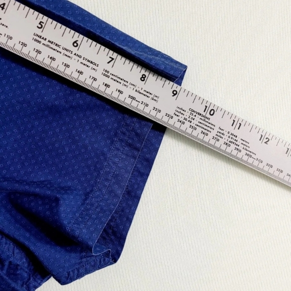 Marc Anthony Men's Shirt XL Slim Fit Button Up Short Sleeve Blue Cotton Casual - Picture 9 of 11